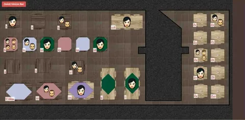 Pokladní systém SmartPub – přehledná mapa provozovny v reálném čase